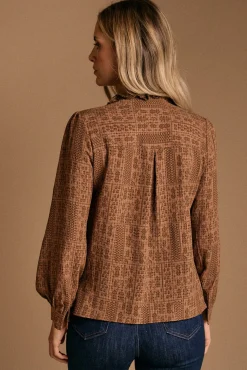 Polín Et Moi Blusas-Blusa Anie com folho Castanho