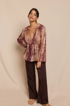 Slowlove Blusas-Blusa assimétrica Multicolorido