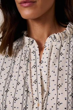 Polín Et Moi Blusas-Blusa bordada Debi Tostado