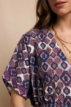 Slowlove Blusas-Blusa bordado estampada Multicolorido