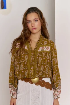 Jaase Blusas-Blusa Bree com estampado Amalie Tostado