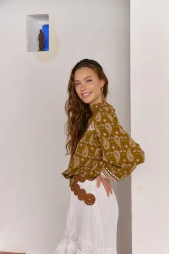 Jaase Blusas-Blusa Bree com estampado Amalie Tostado