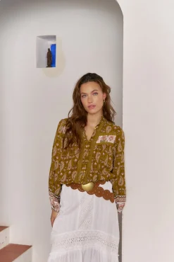 Jaase Blusas-Blusa Bree com estampado Amalie Tostado