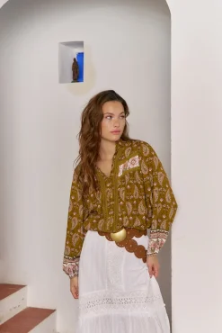 Jaase Blusas-Blusa Bree com estampado Amalie Tostado