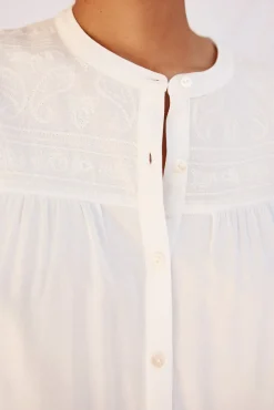 Cortefiel Blusas-Blusa com bordado Branco