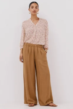 Cortefiel Blusas-Blusa com cintado = entallado frontal Multicolorido