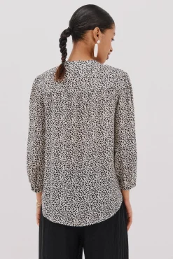 Cortefiel Blusas-Blusa com cintado = entallado frontal Impressão