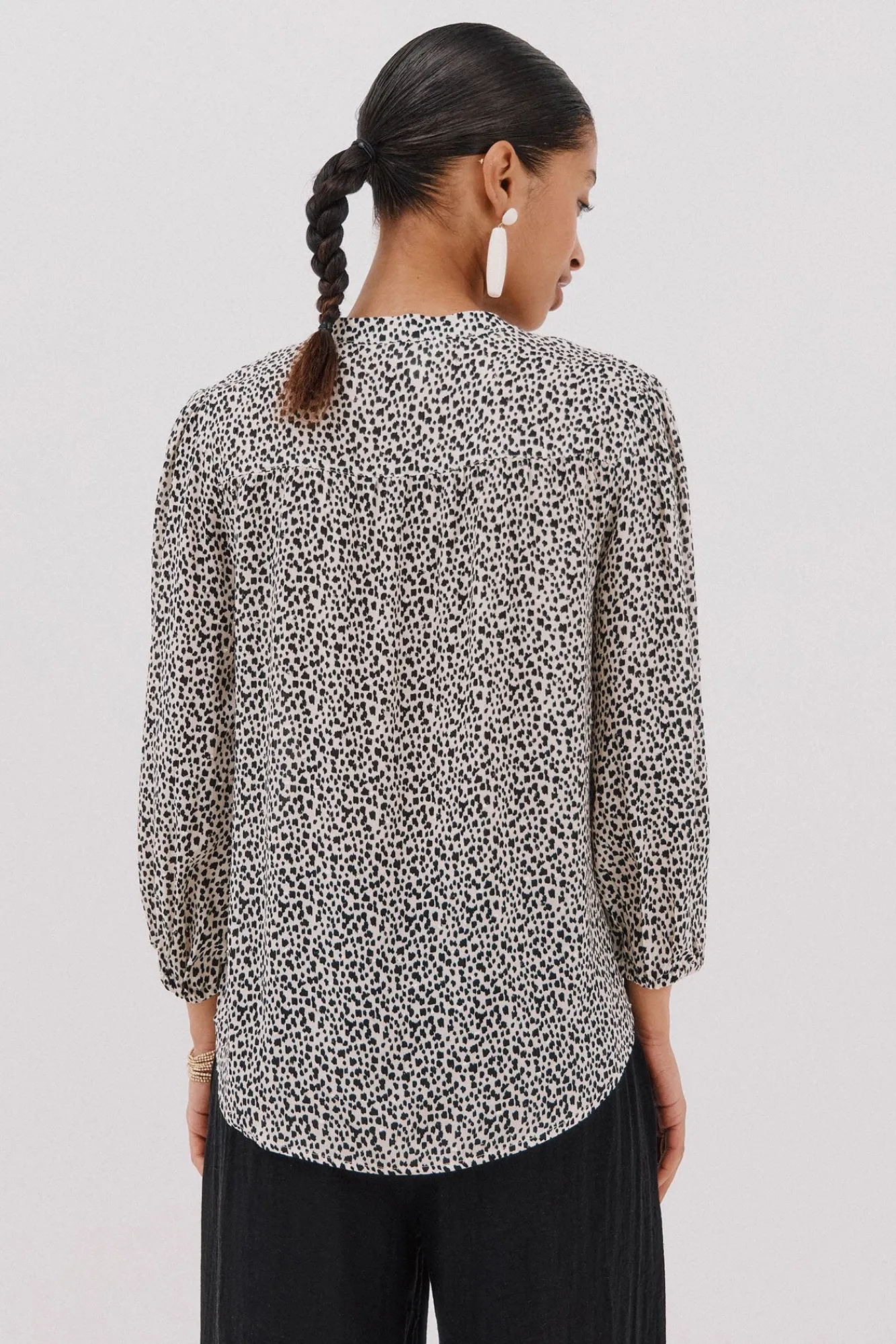 Cortefiel Blusas-Blusa com cintado = entallado frontal Impressão