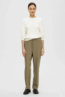 Selected T-Shirts|Sweatshirts-Blusa com manga top Branco