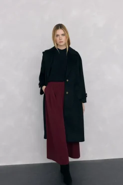 Pedro del Hierro Blusas-Blusa de chiffon com babados Preto