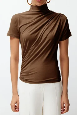 Trendyol Blusas-Blusa de gola alta cru