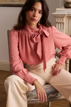 Polín Et Moi Blusas-Blusa de laçada Belvia Subiu