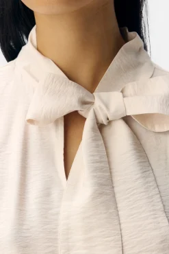 Object Blusas-Blusa de laço de viscose Branco