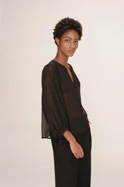 Grace & Mila Blusas-blusa de lurex Preto