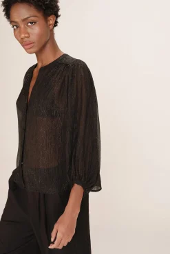 Grace & Mila Blusas-blusa de lurex Preto