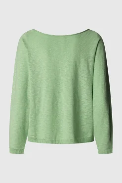 Pepe Jeans Camisolas-Blusa de malha de malha manga comprida com detalhe nas mangas. verde