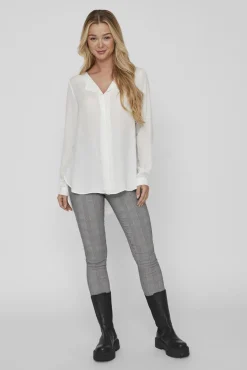 Vila Blusas-Blusa de manga comprida Branco