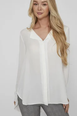 Vila Blusas-Blusa de manga comprida Branco