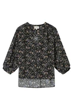 Grace & Mila Blusas-Blusa de manga comprida com estampa floral Preto