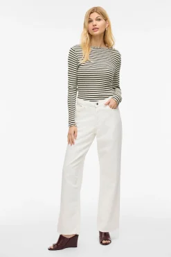 Vila T-Shirts|Blusas-Blusa de manga comprida com vivo Impress&atilde;o