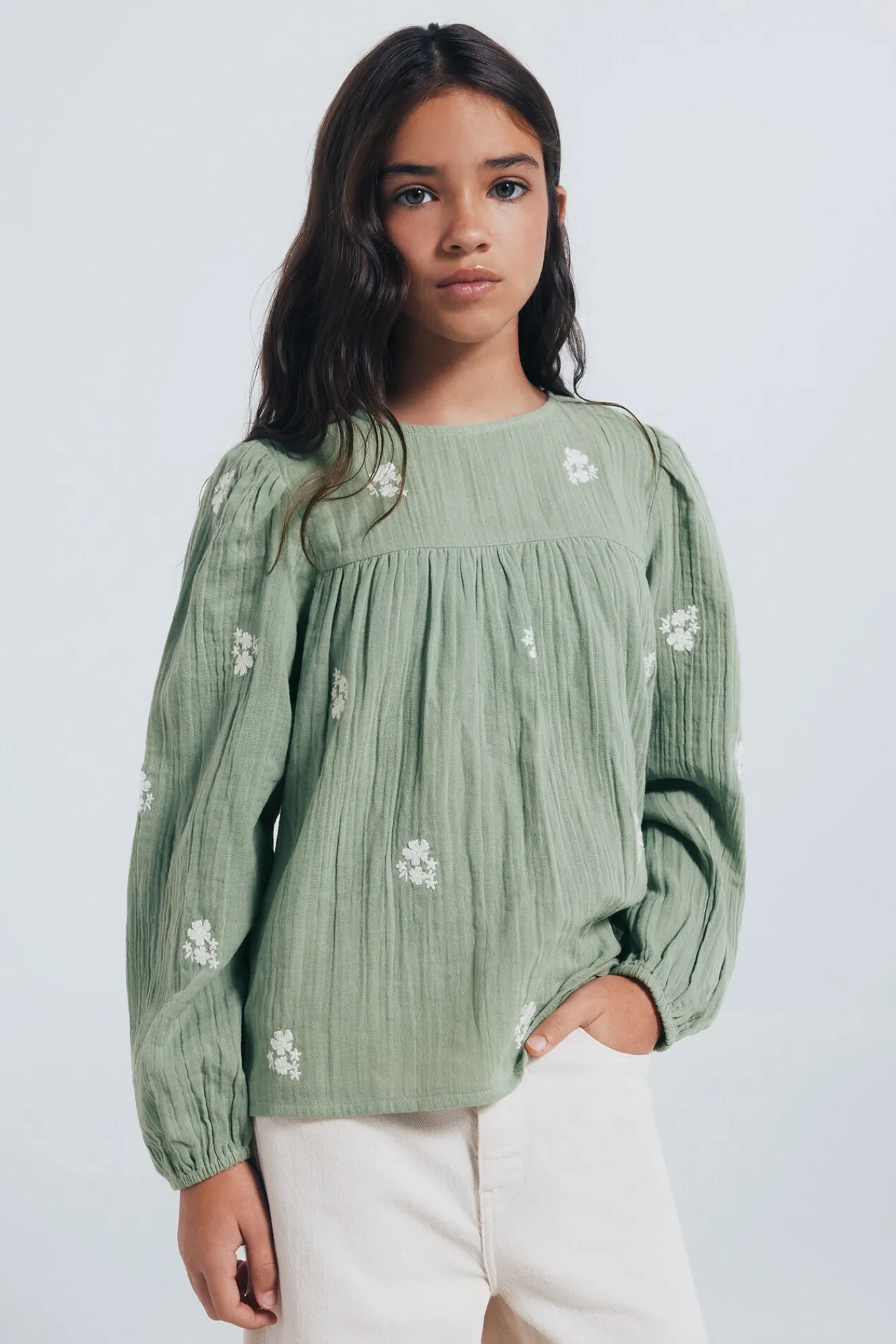 Springfield Kids Malhas|Blusões-Blusa de manga comprida para menina verde