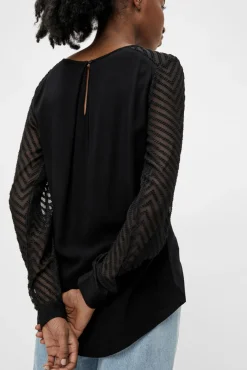 Object Blusas-Blusa de manga fina Preto