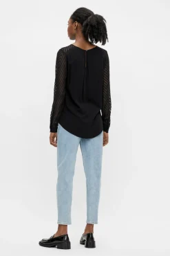 Object Blusas-Blusa de manga fina Preto