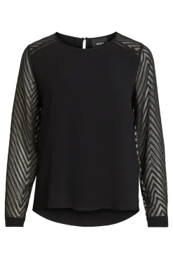 Object Blusas-Blusa de manga fina Preto