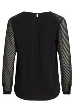 Object Blusas-Blusa de manga fina Preto