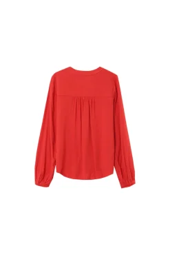 Grace & Mila Blusas-Blusa de mangas comprida com corte regular Vermelho