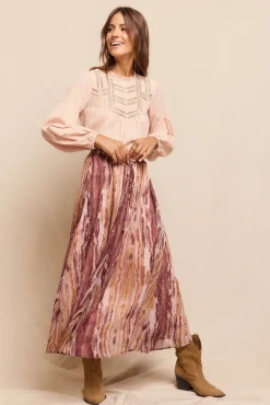 Slowlove Blusas-Blusa de renda Subiu