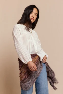 Slowlove Blusas-Blusa de renda Ecru