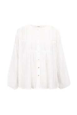 Slowlove Blusas-Blusa de renda Ecru