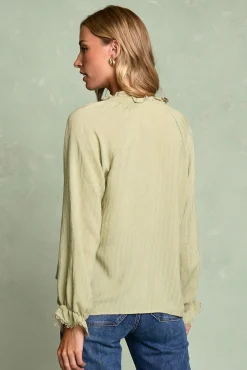 Polín Et Moi Blusas-Blusa de renda Lyra Verde