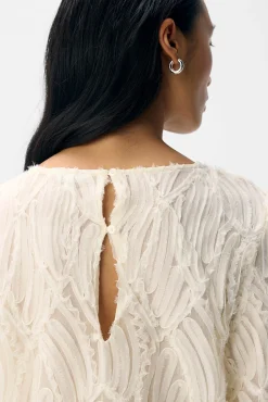 Object Blusas-Blusa de tecido texturizado Branco