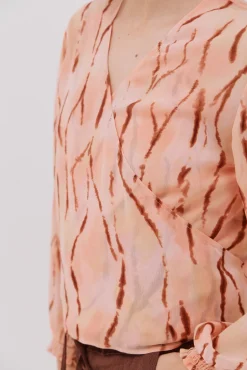 Cortefiel Blusas-Blusa decote bico Multicolorido