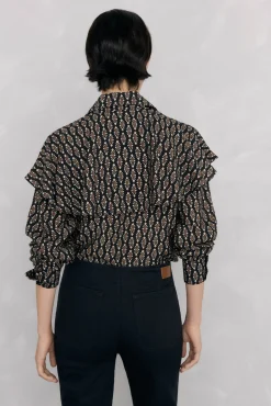 Pedro del Hierro Blusas-Blusa estampada capa Cizento