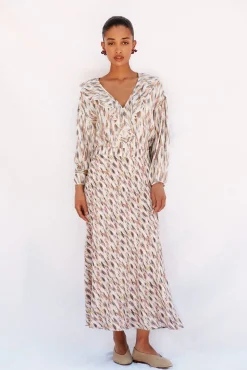 Cortefiel Blusas-Blusa estampada com folhos Multicolorido