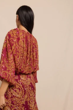 Slowlove Blusas-Blusa estampada fluida Multicolorido