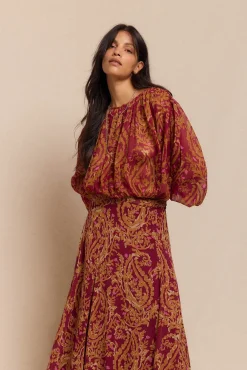 Slowlove Blusas-Blusa estampada fluida Multicolorido