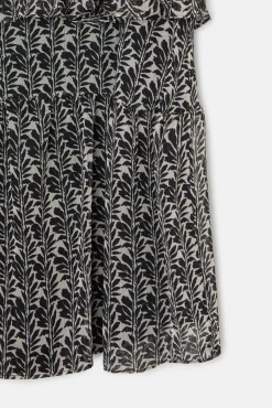 Silbon Blusas-Blusa estampado com babados Multicolorido