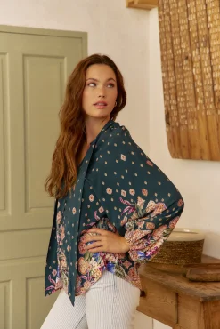 Jaase Blusas-Blusa estampado Imogen Estella Azul