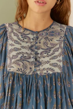 Jaase Blusas-Blusa estampado Paloma Nico Azul