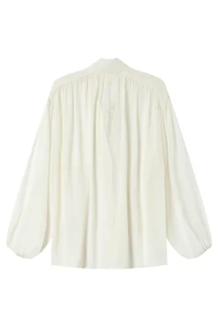 Grace & Mila Blusas-Blusa esvoaçante com laçada Branco