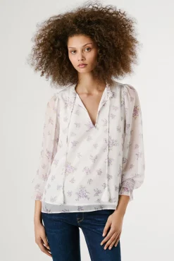 Pepe Jeans Blusas-Blusa floral de manga comprida estampado