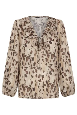 Cortefiel Blusas-Blusa folhos Multicolorido