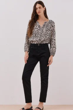 Cortefiel Blusas-Blusa gola redonda Impress&atilde;o