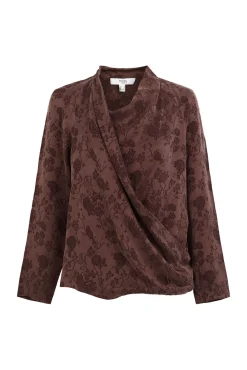 Hoss Intropia Blusas-Blusa jacquard . Concha Castanho