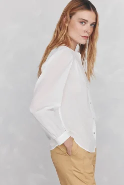 Pedro del Hierro Blusas-Blusa lisa e solta Branco