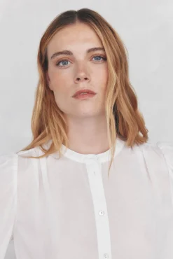 Pedro del Hierro Blusas-Blusa lisa e solta Branco